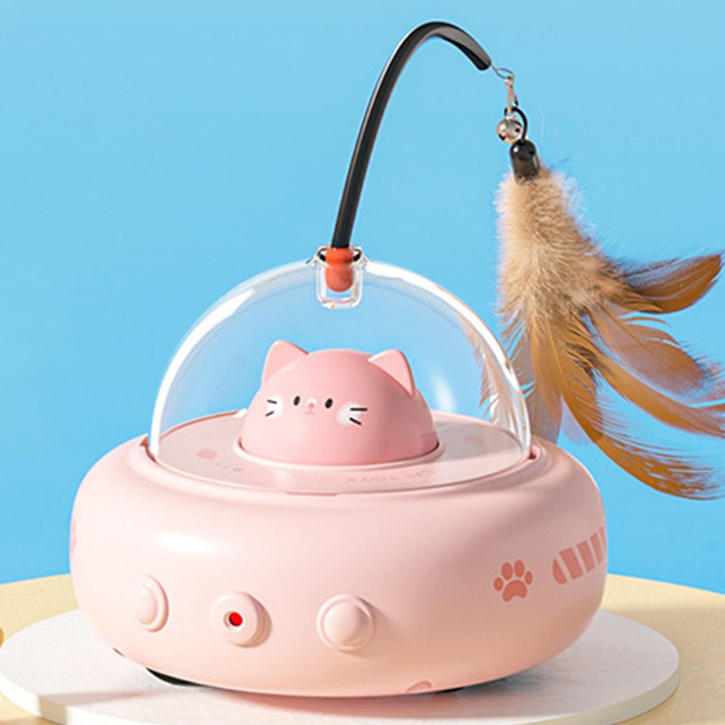 Smart Electric UFO Cat Teaser Toy with Bell