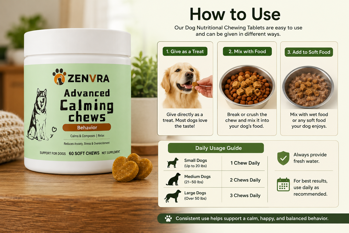 Dog Nutritional Chewing Tablets