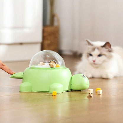 Pet Food Dispenser Puzzle-style Little Turtle Press-and-feed Feeder